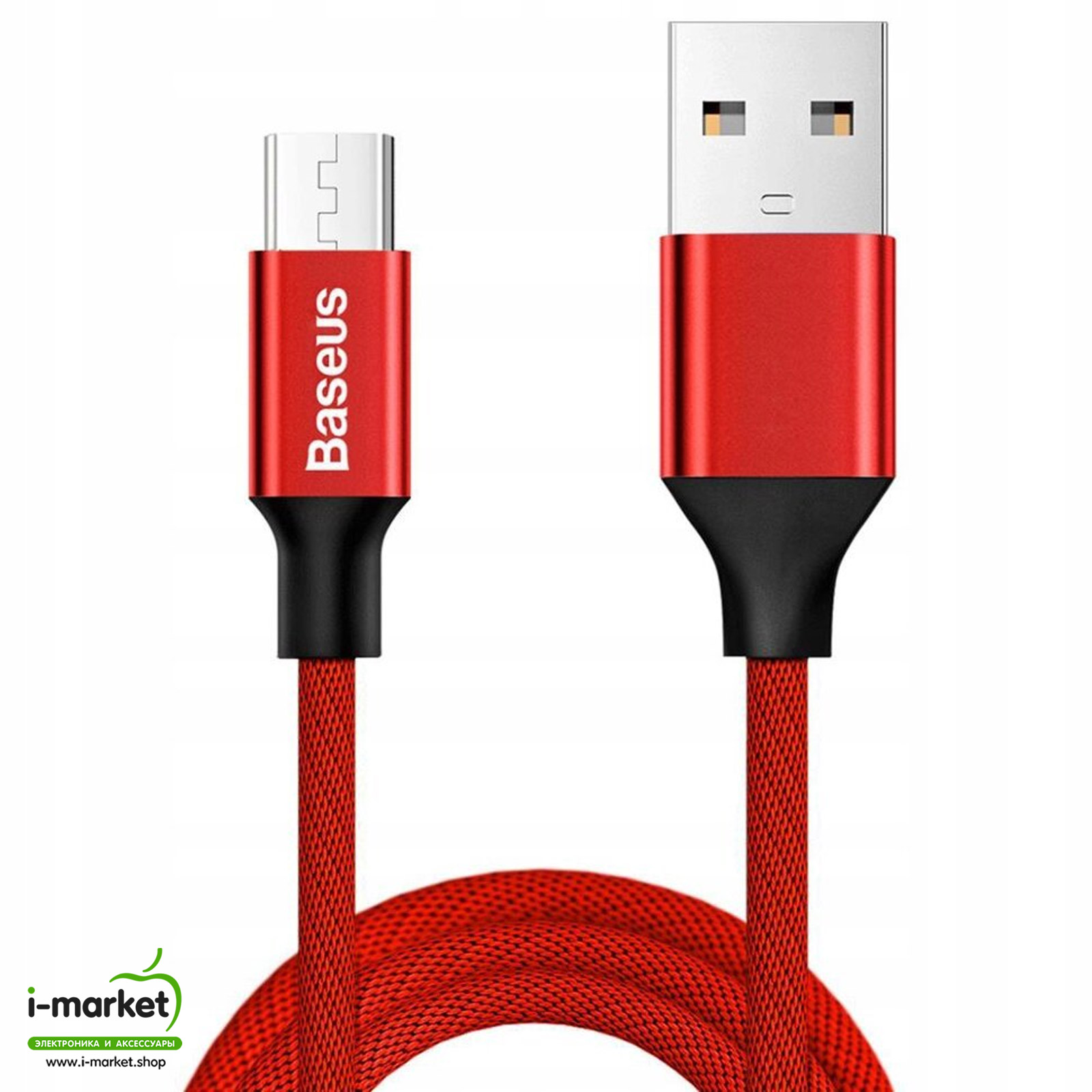 Кабель Micro USB, Baseus Yiven Series, 2A, длина 1 метр, цвет красный