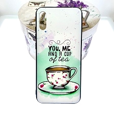 Чехол накладка для HUAWEI Honor 8A, Y6 2019, силикон, рисунок Чашка на блюдце.