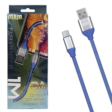 Кабель Type-C MRM R35, силикон, 3А, длина 1 метр, цвет синий