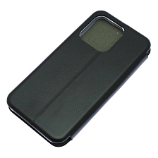 Чехол книжка STYLISH для Realme 15T, силикон, экокожа, визитница, цвет черный