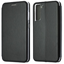 Чехол книжка STYLISH для SAMSUNG Galaxy S21 FE (SM-G990B), экокожа, визитница, цвет черный