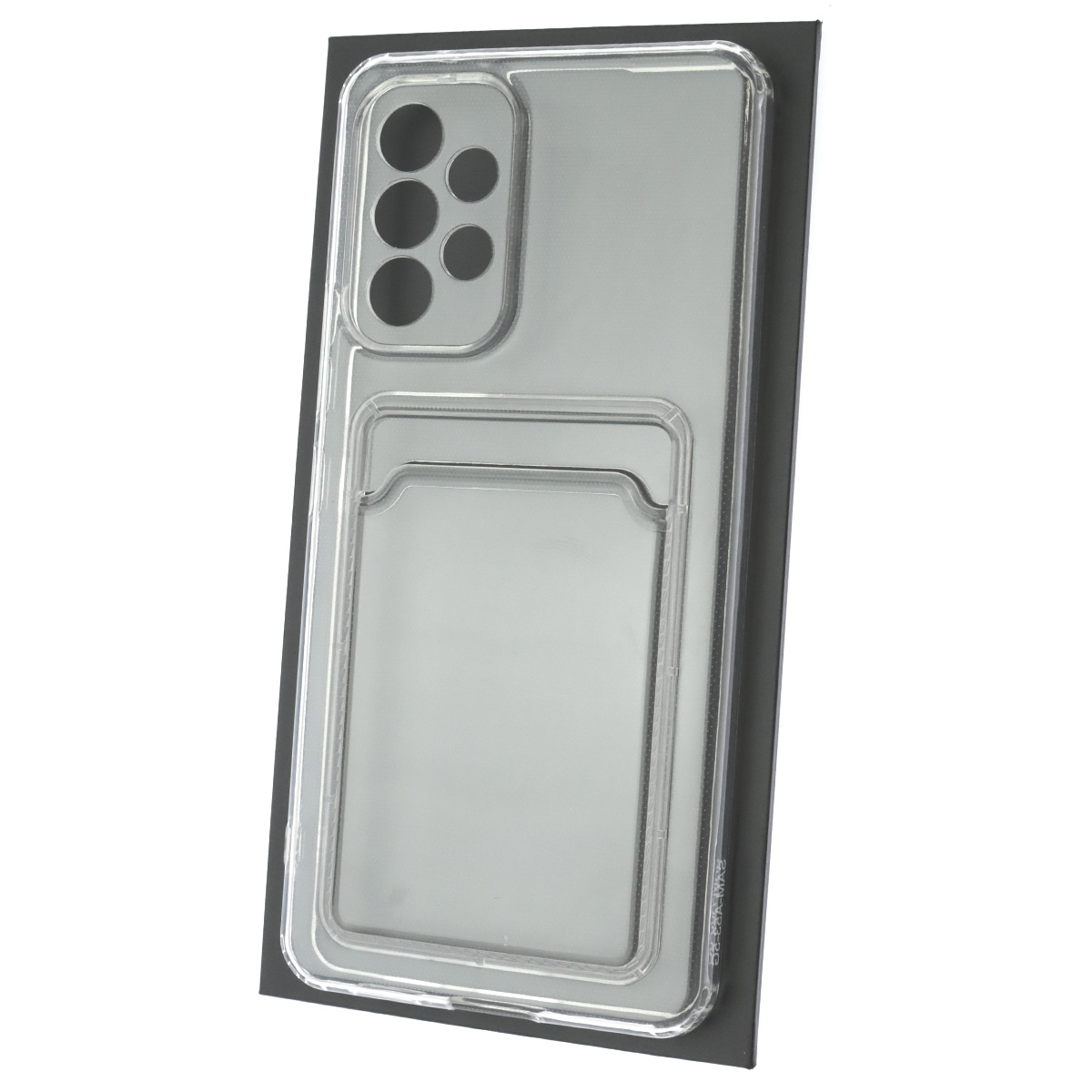 Чехол накладка CARD CASE для SAMSUNG Galaxy A53 5G (SM-A536E), силикон, отдел для карт, цвет прозрачный