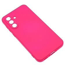 Чехол накладка NANO для SAMSUNG Galaxy A36 5G, защита камеры, силикон, бархат, цвет фуксия