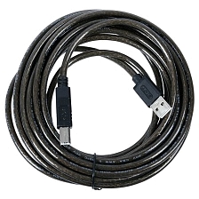 Кабель GCR Am-Bm (AM/BM) для принтера, сканера, USB 2.0, длина 5 метров, цвет черный Кабель GCR Am-Bm (AM/BM) для принтера, сканера, USB 2.0, длина 5 метров, цвет черный