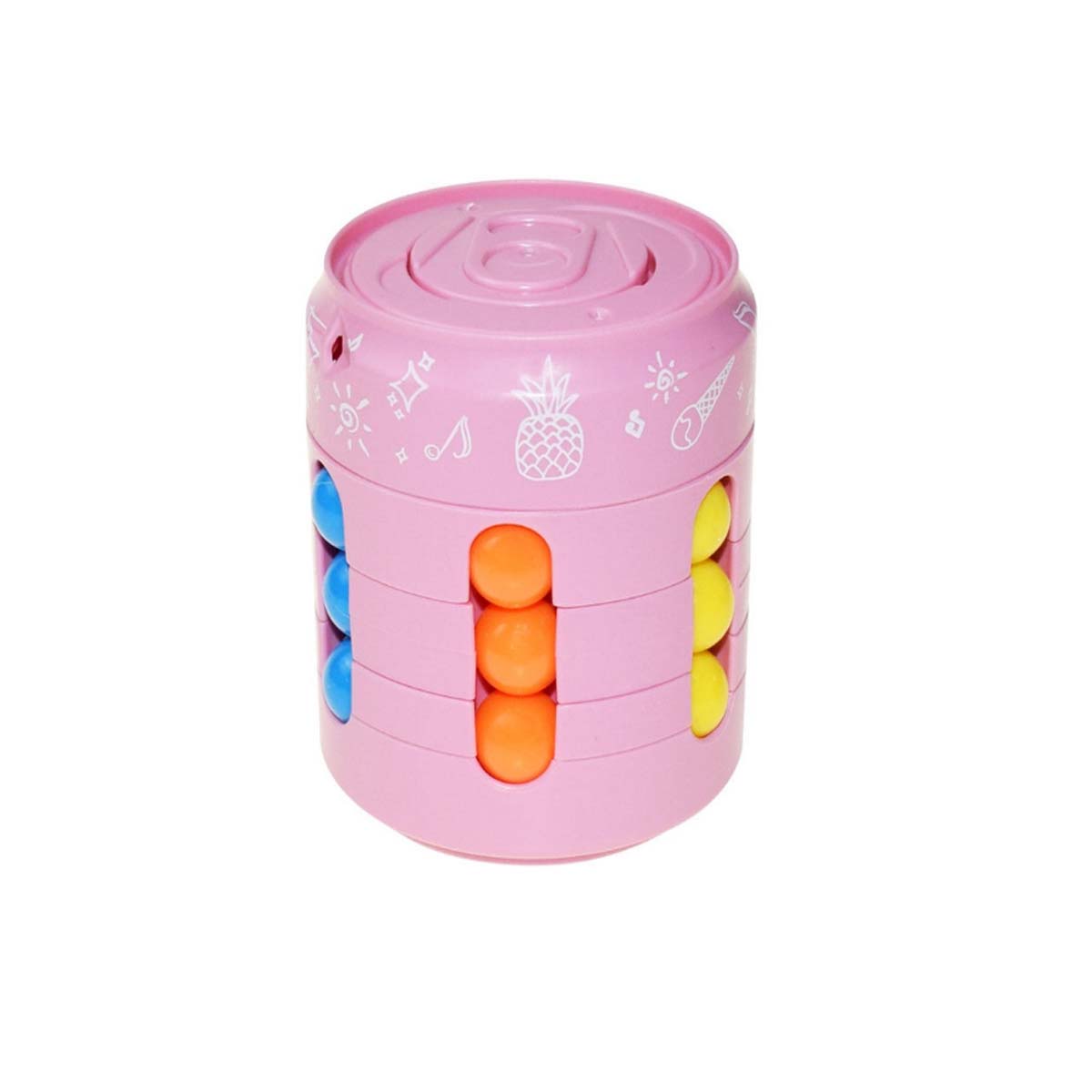 Головоломка банка спиннер Cans spinner Cube, цвет светло розовый