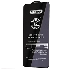 Защитное стекло 6D G-Rhino для XIAOMI Redmi Note 13 5G, Redmi Note 13 Pro 5G, цвет окантовки черный Защитное стекло 6D G-Rhino для XIAOMI Redmi Note 13 5G, Redmi Note 13 Pro 5G, цвет окантовки черный