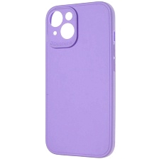 Чехол накладка для APPLE iPhone 15, защита камеры, силикон, цвет сиреневый