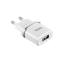 СЗУ (Сетевое зарядное устройство) HOCO C11 SMART, 1A, 1 USB, цвет белый