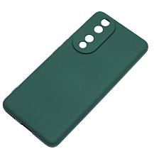 Чехол накладка NANO для HUAWEI Honor 90, защита камеры, силикон, бархат, цвет темно зеленый