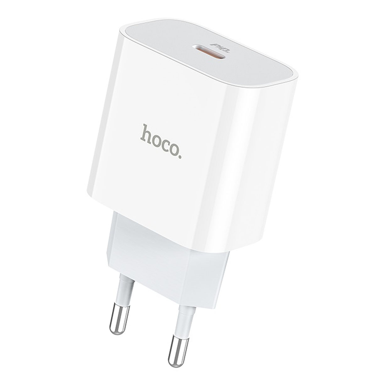 СЗУ (Сетевое зарядное устройство) HOCO C76A Plus, 20W, 1 USB Type C, цвет белый