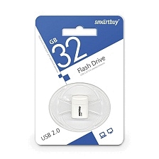 Флешка USB 2.0 32GB SMARTBUY Lara, цвет белый