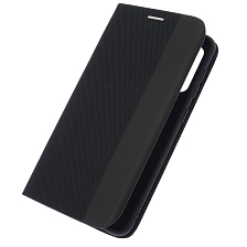 Чехол книжка MESH для SAMSUNG Galaxy A30s (SM-A307), A50s (SM-A507), текстиль, силикон, бархат, визитница, цвет черный