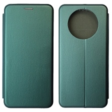 Чехол книжка STYLISH для HUAWEI nova Y91, HUAWEI nova 14i, экокожа, визитница, цвет темно зеленый