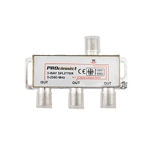 Антенный разветвитель PROCONNECT СПУТНИК, ТВ х 3 под F разъём, 5-2500 МГц Антенный разветвитель PROCONNECT СПУТНИК, ТВ х 3 под F разъём, 5-2500 МГц