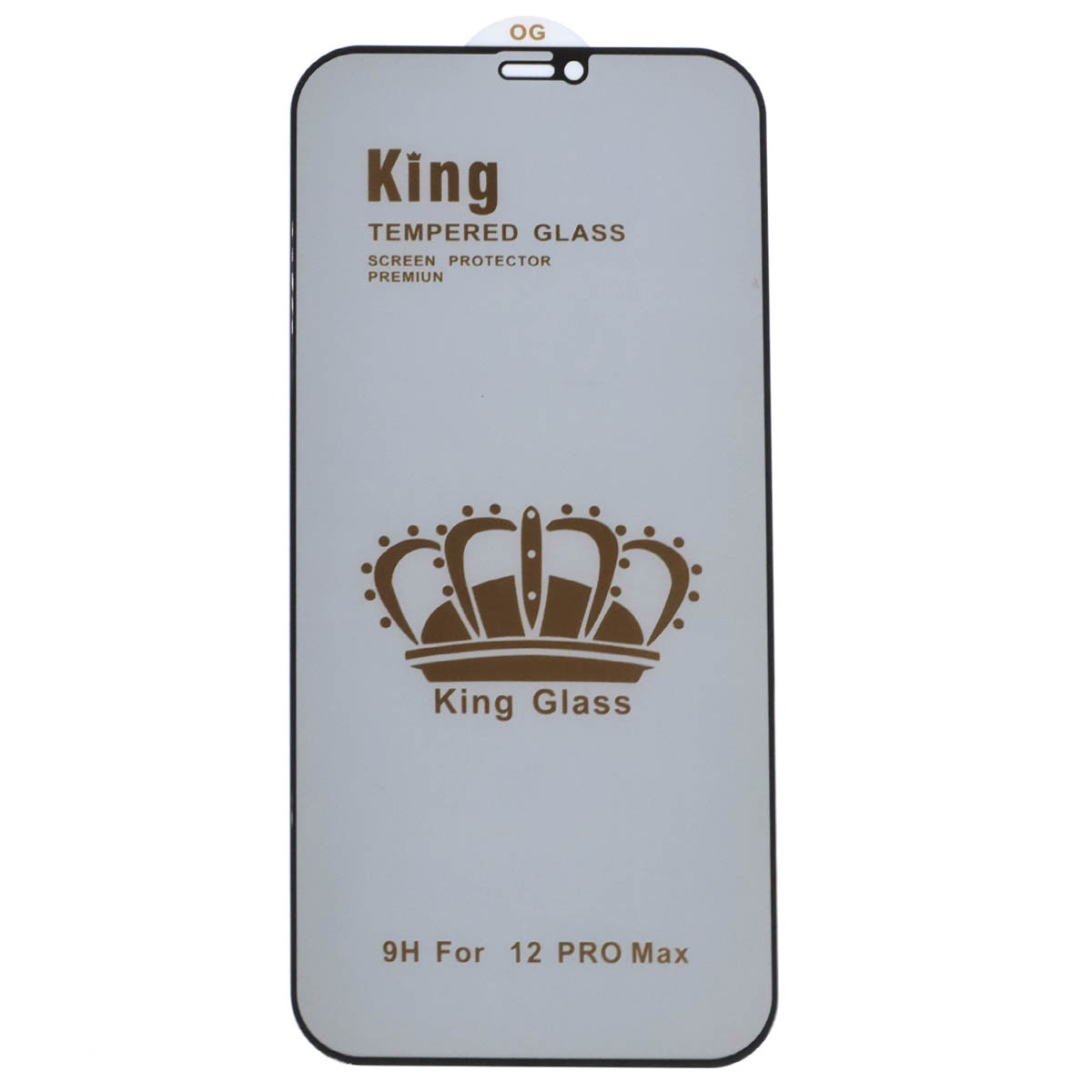 Защитное стекло Антишпион King Glass для APPLE iPhone 12 Pro Max (6.7"), цвет окантовки черный