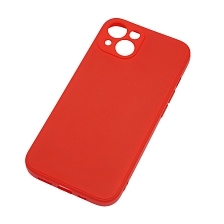 Чехол накладка для APPLE iPhone 13, силикон, бархат, цвет красный