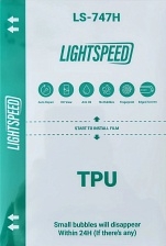 Гидрогелевая самовосстанавливающаяся пленка LIGHTSPEED HD TPU LS-747H, глянцевая, размер 120*180 мм, 200 мкм, прозрачная