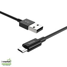 Кабель Micro USB HOCO X23 Skilled, длина 1 метр, цвет черный