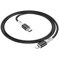 Кабель BOROFONE BX79 USB Type C на Lightning 8 pin, 20W, длина 1 метр, цвет черно белый Кабель BOROFONE BX79 USB Type C на Lightning 8 pin, 20W, длина 1 метр, цвет черно белый