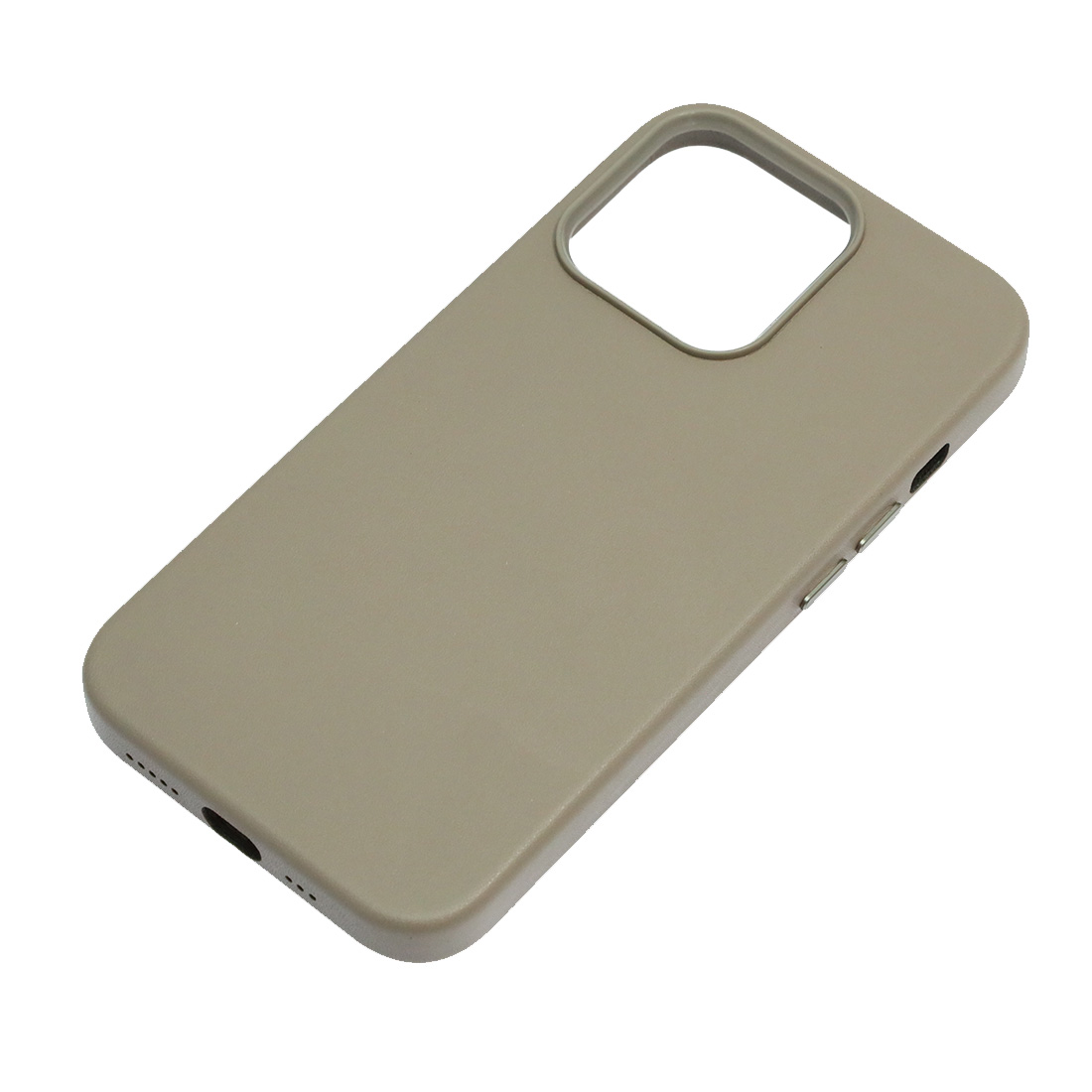 Чехол накладка Leather Case для APPLE iPhone 13 Pro, силикон, бархат, экокожа, цвет светло серый Чехол накладка Leather Case для APPLE iPhone 13 Pro, силикон, бархат, экокожа, цвет светло серый
