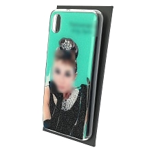 Чехол накладка для XIAOMI Redmi 7A, силикон, глянцевый, блестки, рисунок Тиффани