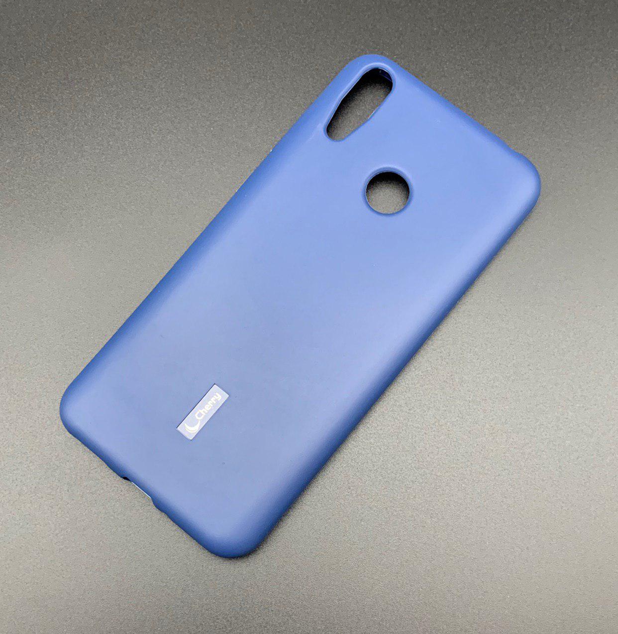 Чехол накладка Cherry для HUAWEI Honor 8C, силикон, цвет синий.