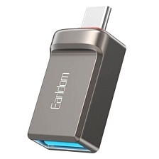 OTG переходник, адаптер EARLDOM ET-OT89C с USB Type C на USB 3.0, цвет черный