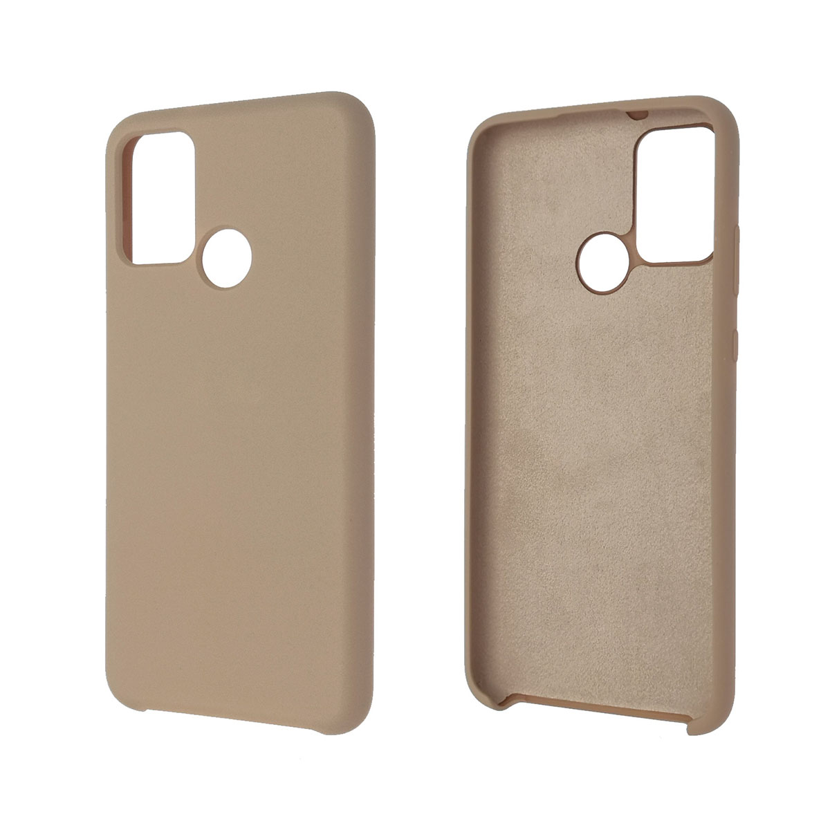 Чехол накладка Silicon Cover для HUAWEI Honor 9A (MOA-LX9N), силикон, бархат, цвет розовый песок.