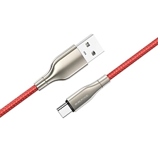 Кабель BOROFONE BX45 Fast USB Type C, 3А, длина 1 метр, силикон, нейлоновое армирование, цвет красный