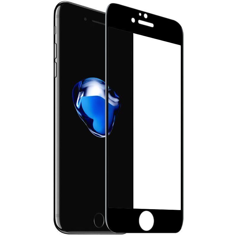 Защитное стекло "SC" 6D для Apple Iphone 8/4,7 (цвет=черный).