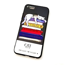 Чехол накладка для XIAOMI Redmi 5X, силикон, рисунок кот спит на книгах