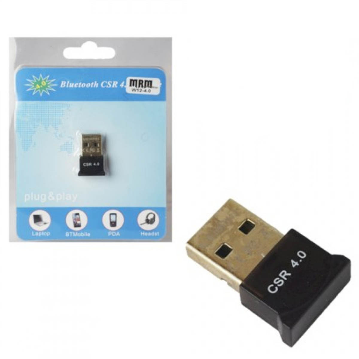 Адаптер USB Bluetooth W12-4.0, цвет черный