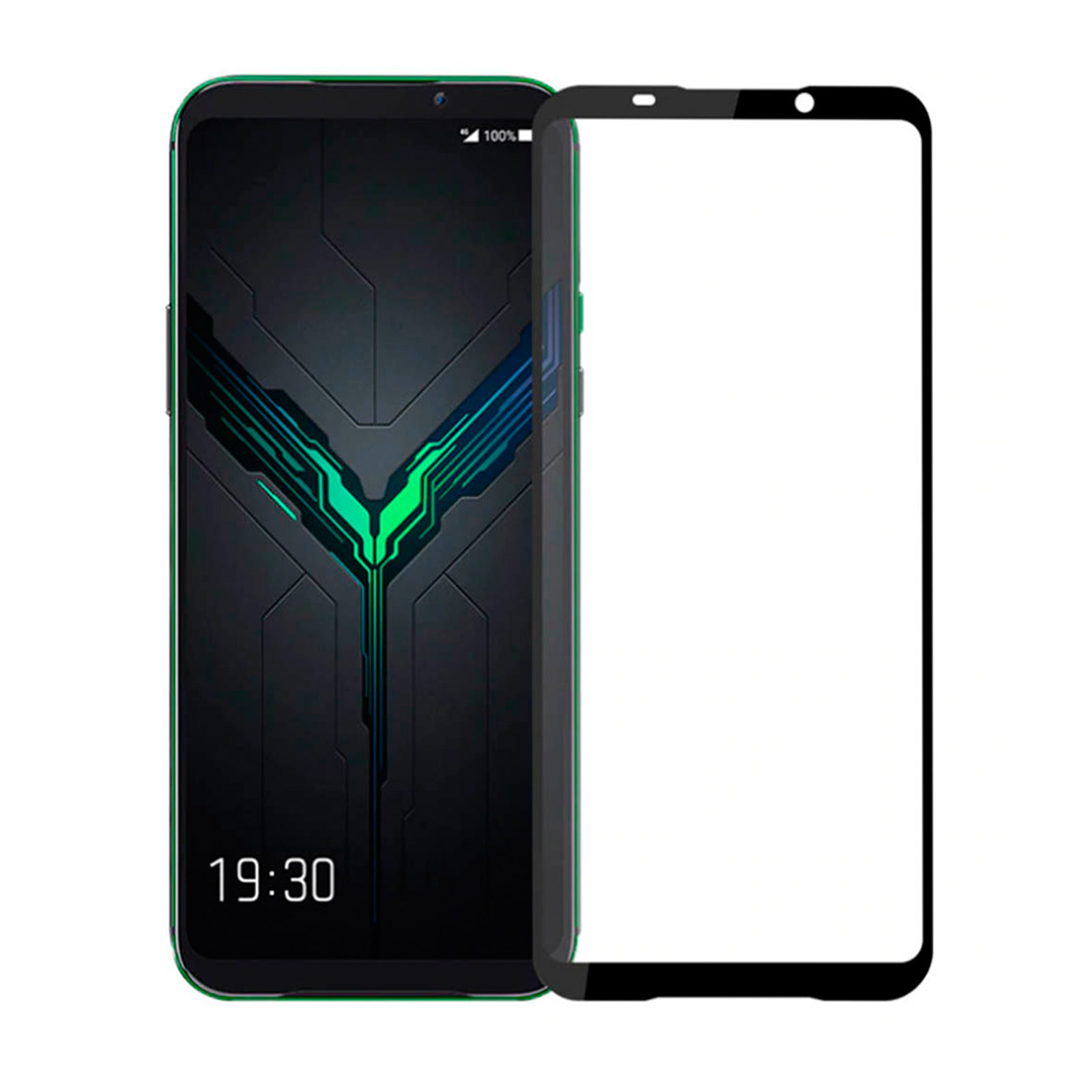 Защитное стекло Full Glue для XIAOMI Black Shark 2, цвет окантовки черный Защитное стекло Full Glue для XIAOMI Black Shark 2, цвет окантовки черный