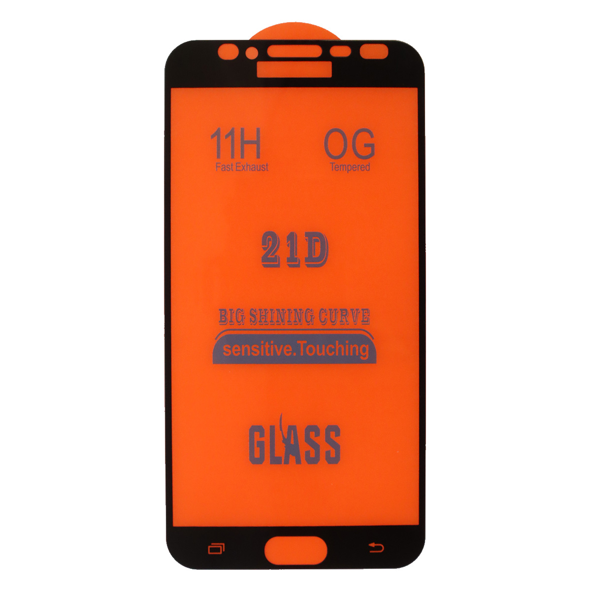 Защитное стекло 21D для SAMSUNG Galaxy J4 2018 (SM-J400F), цвет окантовки черный