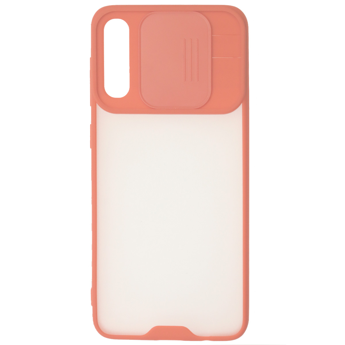 Чехол накладка LIFE TIME для SAMSUNG Galaxy A50 (SM-A505), A30s (SM-A307), A50s (SM-A507), силикон, пластик, матовый, со шторкой для защиты задней камеры, цвет окантовки розовый