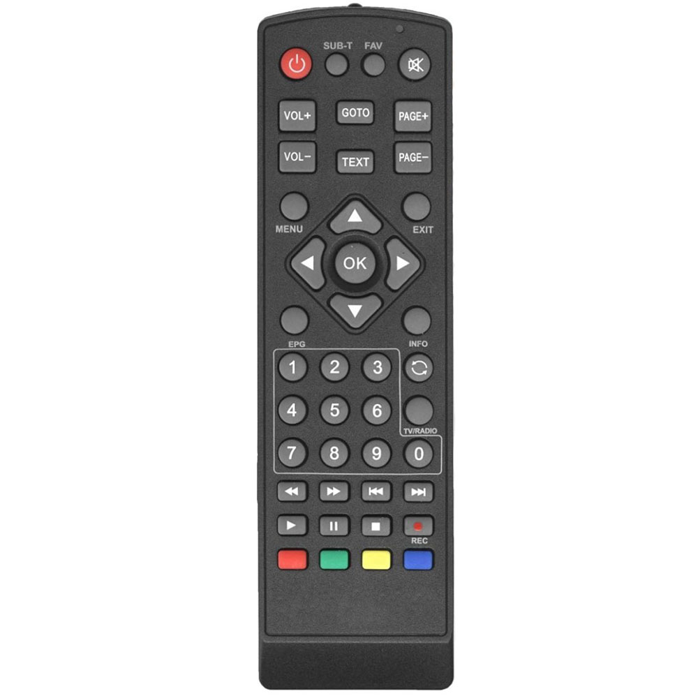 Пульт ДУ универсальный DVB-T2+2 VER.2024 для приставок цифрового ТВ, цвет черный Пульт ДУ универсальный DVB-T2+2 VER.2024 для приставок цифрового ТВ, цвет черный