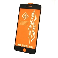 Защитное стекло 9H Rinbo для APPLE iPhone 6 Plus, 6G Plus, 6S Plus, цвет окантовки черный.