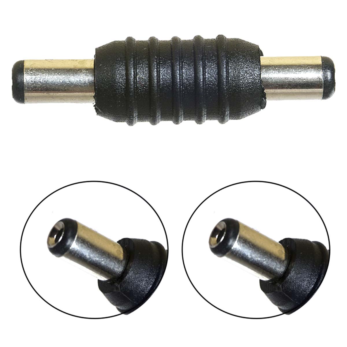 Переходник YR-DC-122, с 5.5*2.1 M на 5.5*2.1 M, цвет черный