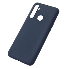 Чехол накладка SOFT TOUCH для Realme C3, силикон, матовый, цвет темно синий