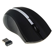 Мышь беспроводная OKLICK (ОКЛИК) 615MW, оптическая, 1200 DPI, цвет черно серебристый