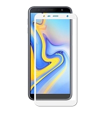 Защитное стекло "5D" GLASS FULL GLUE для SAMSUNG Galaxy J4 Plus 2018 (SM-J415) / J6 Plus 2018 (SM-J610), цвет канта белый.