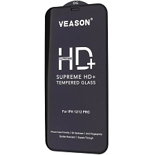 Защитное стекло VEASON HD+ для APPLE iPhone 12 (6.1"), iPhone 12 Pro (6.1"), цвет окантовки черный Защитное стекло VEASON HD+ для APPLE iPhone 12 (6.1"), iPhone 12 Pro (6.1"), цвет окантовки черный