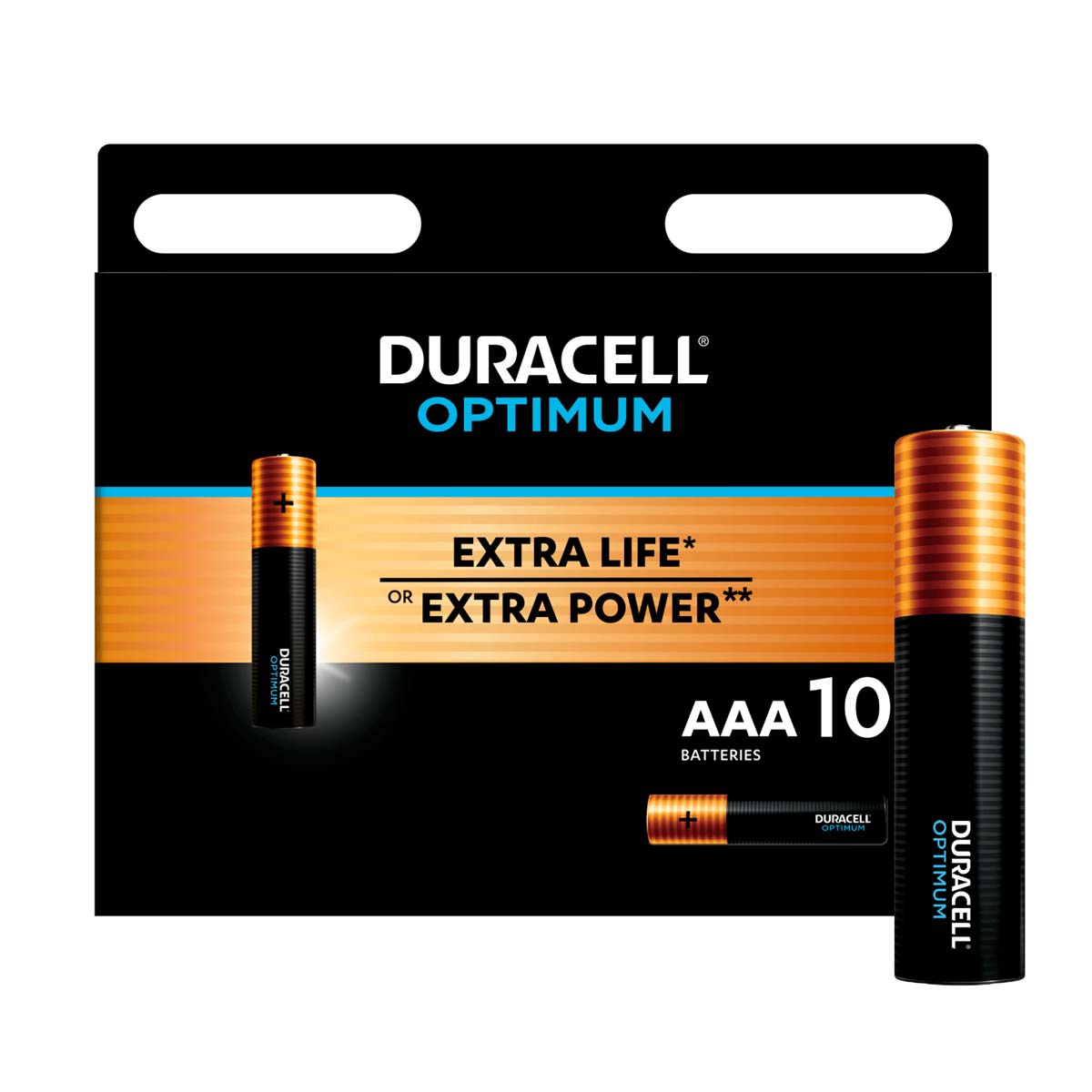 Батарейка DURACELL OPTIMUM LR03 AAA BL10 Alkaline 1.5V