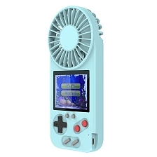 Портативная игровая приставка, геймпад SZDIIER D-5, 500 игр в 1, c вентилятором, аккумулятор 800 mAh, цвет голубой