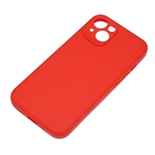 Чехол накладка для APPLE iPhone 13, защита камеры, силикон, матовый, цвет красный