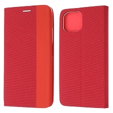 Чехол книжка MESH для XIAOMI MI 11 Lite, текстиль, силикон, бархат, визитница, цвет красный