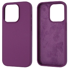 Чехол накладка Silicon Case для APPLE iPhone 15 Pro (6.1"), силикон, бархат, цвет фиолетовый