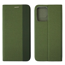 Чехол книжка MESH для XIAOMI POCO X5, Redmi Note 12 5G, текстиль, силикон, бархат, визитница, цвет зеленый