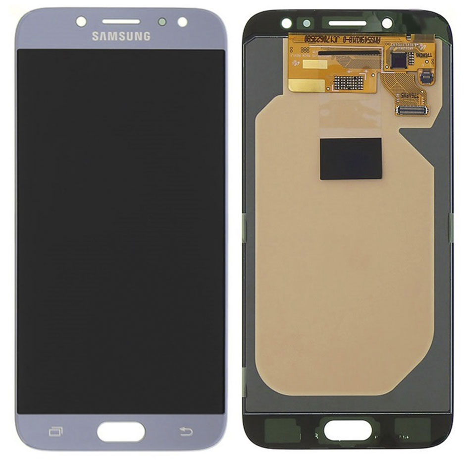 Дисплей в сборе с тачскрином для SAMSUNG Galaxy J7 2017 (SM-J730), тип матрицы TFT с регулируемой подсветкой, цвет голубой