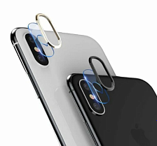 Стекло камеры iPhone X Черный.